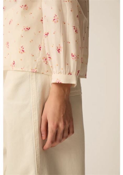 Blusa Des Petits Hauts Eglae Alizée in twill di cotone écru Des Petits Hauts | Bluse | 1E260472ALIZEE